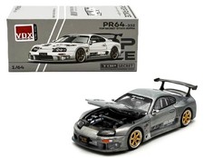 Pop Race 1:64 Top Secret GT300 Supra (A80) Raw Metal HK ToyCar Salon PR640332