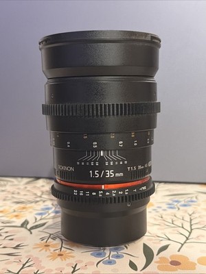 Rokinon DS35M-MFT Camera Lens DS 35mm T1.5 Cine Wide Angle Lense