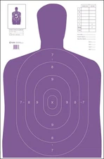 Action Target B-27E Economy Silhouette Target 100 Per Case, Purple: B-27E-PR-100