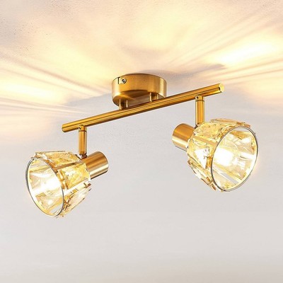 Lindby Deckenlampe 'Kosta' in Gold / Messing aus Metall (2 flammig, E14) - Decke