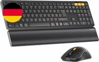 Protoarc Kabellos Bluetooth Tastatur Maus Set, KM60 Full-Size Tastatur Und Maus