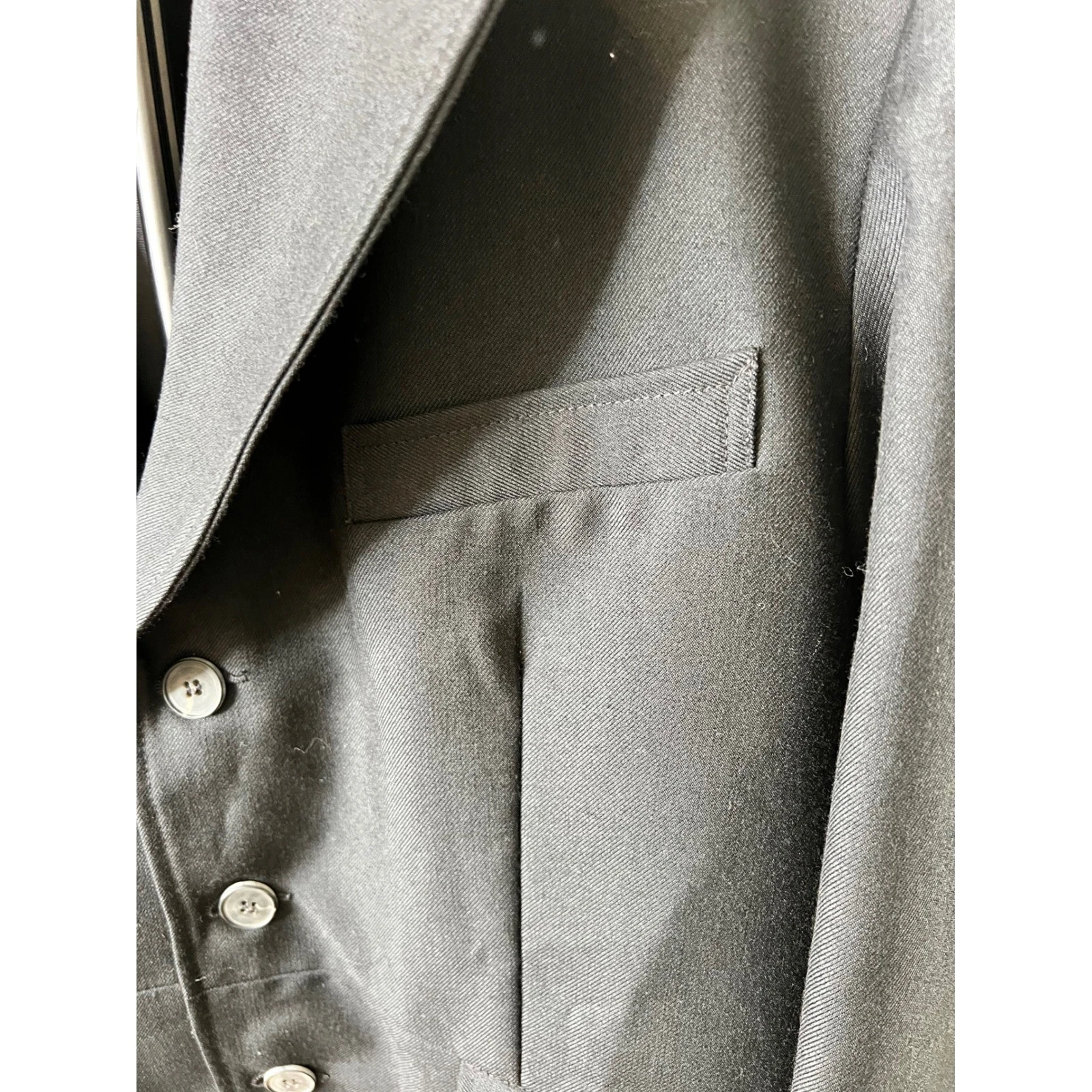 Wah Maker True West Outfitters Mens Black Wool Blend Frock Coat Size 40 USA Made image 7