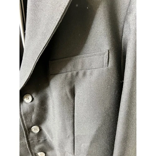 Wah Maker True West Outfitters Mens Black Wool Blend Frock Coat Size 40 USA Made image 7
