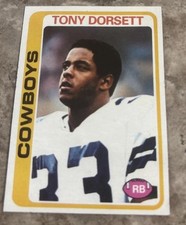 1978 TOPPS #315 TONY DORSETT ROOKIE  FOOTBALL CARD COWBOYS BVG NM. rookie card picture