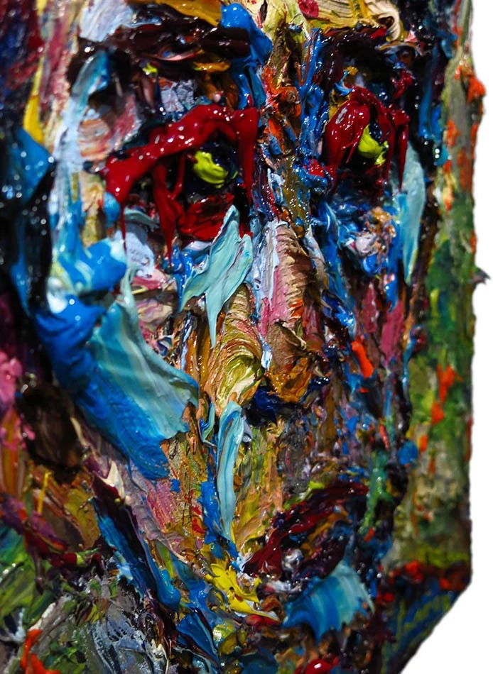 PINTURA AL ÓLEO MODeRN ORIGINaL█ARTE EXPRESIVO RETRATO█REALISTA FIRMADO ABSTRaCT Foto 4 de 4