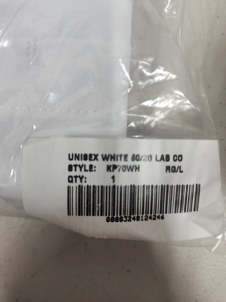 New Red Kap Lab Coat XL Cuffed Unisex with 3 Front Pockets Unisex KP70WH - Image 3 of 3