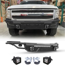 Multifunction Heavy Duty Steel Front Bumper For 2007-2013 Chevy Silverado 1500