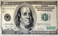 3x5 100 One Hundred Dollar Bill Benjamin Franklin Flag 3'x5' Brass Grommets