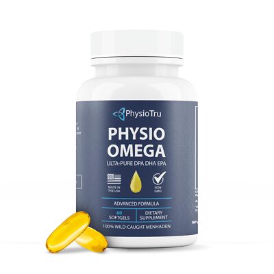 PhysioTru Physio Omega - Omega 3 Supplement - Sustainably Sourced - with DPA ...