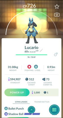 Pokémon GO Handel - Große Liga (unter 1500) Lucario (Evolution von Riolu)