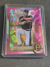 2022 Bowman Chrome SHALIN POLANCO Pink Fuchsia Lava Refractor Prospect /199