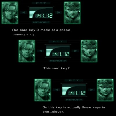 Lenticular Metal Gear Solid PAL Card Key ☆ Color Changing