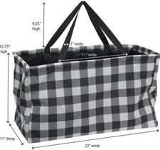 Household Essentials 2216 Krush Canvas Utility Tote | Reusable Grocery Shopping 