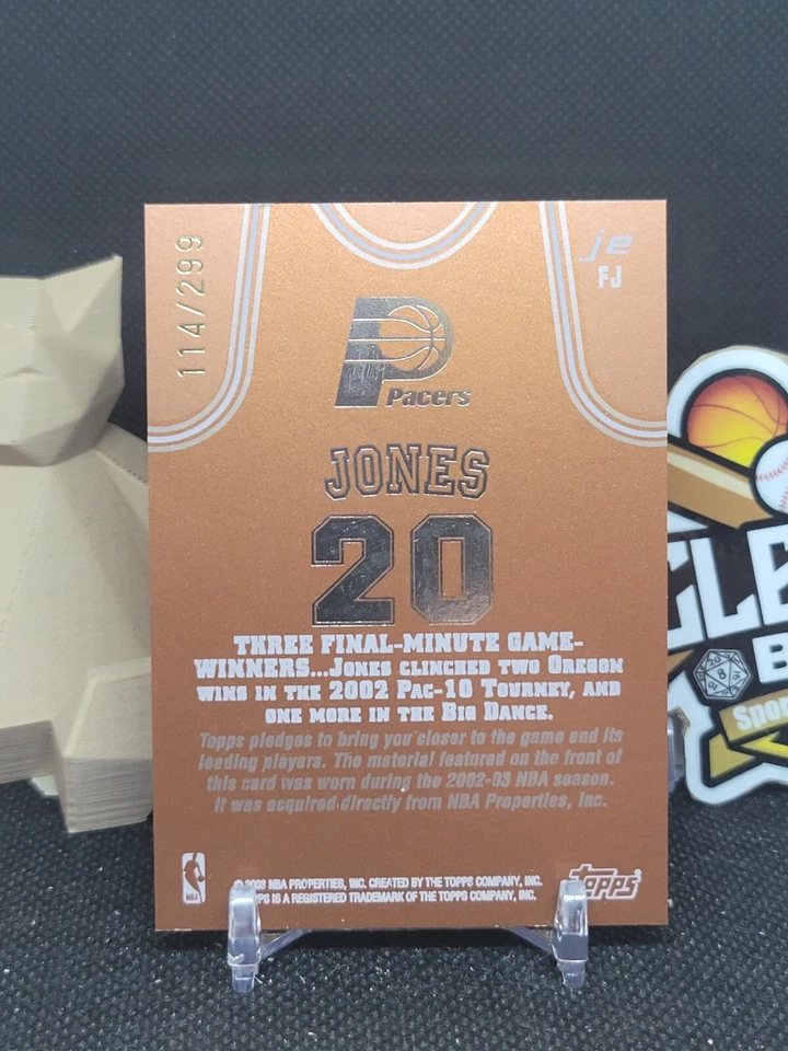 Tarjeta Jersey Fred Jones 2003-04 Edición Jersey #JE-FJ/299 (CBR) Foto 2 de 2