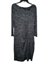 Talbots Women's Dress Faux Wrap 3/4 Sleeve Knee Length Rayon Sweater Black XL