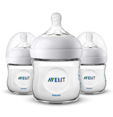 Philips Avent Natural Baby Bottles 4 oz SCF010/37 - Clear