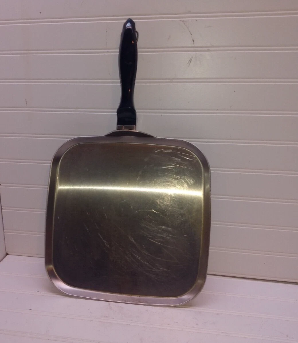 Townecraft Chef's Ware Skillet 11" Griddle Stainless Square Flat Grill Fry Pan