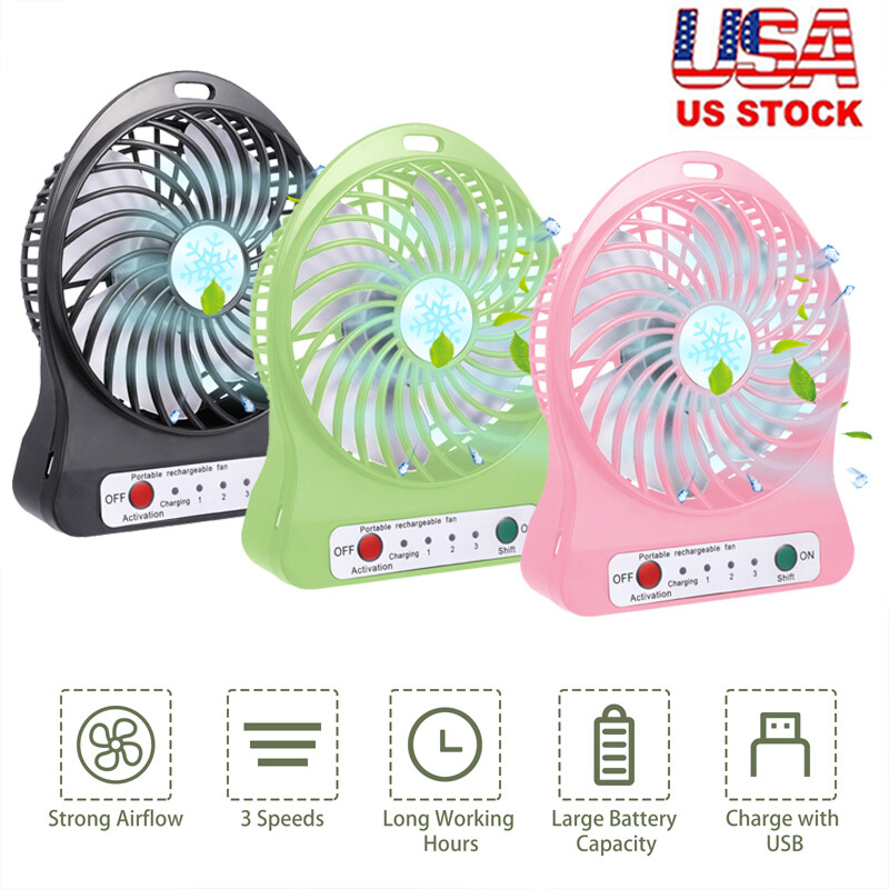 4 Inch USB Desk Table Fan Personal Small Air Circulator Quiet Mini