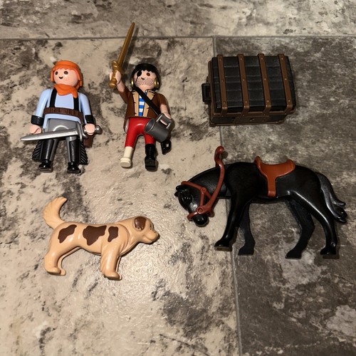 Playmobil figures lot pirate treasure chest and animals lot playmobil toys - Picture 3 of 6
