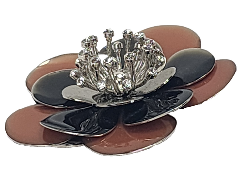 Vintage Miu Miu Brooch Flower Italy Crystal Stones Beautiful Quality - Picture 10 of 24