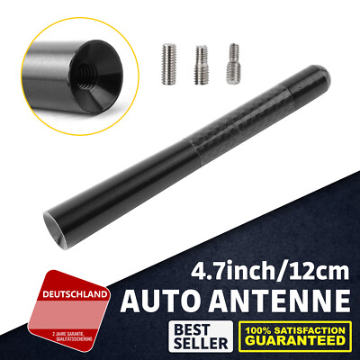 Auto Antenne 4.7in/12cm Stabantenne Radio AM/FM Dachantenne inkl. + 3 Adaptern