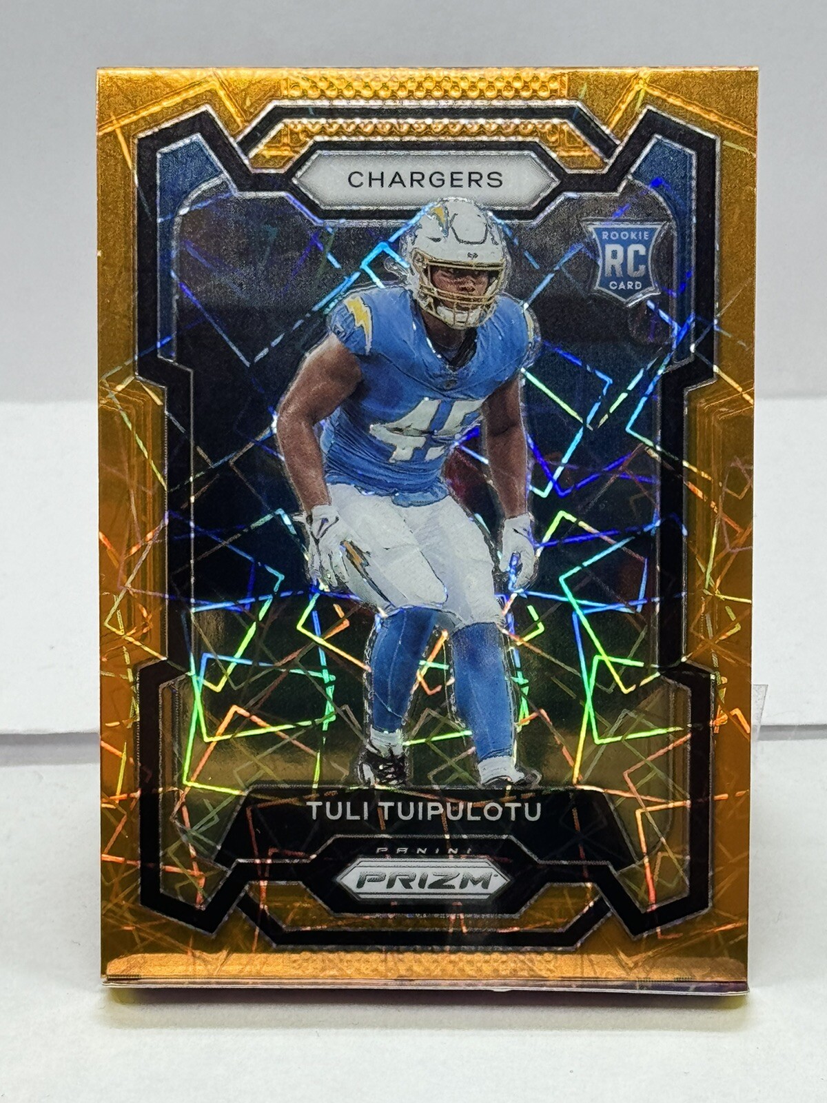 2023 Panini Prizm Football #354 Tuli Tuipulotu Rookie RC Orange Lazer