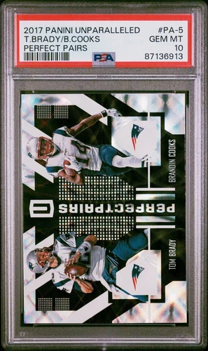 Tom Brady 2017 Panini Unparalleled Perfect Pairs PSA 10 (Pop 7)