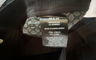 専用1 NWT English Laundry men's 40W 29L black pants flat straight