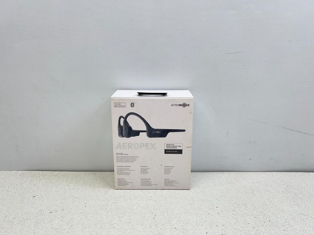 AfterShokz Aeropex Open-Ear Wireless Bone Conduction Headphones Cosmic - Black - AfterShokz Aeropex Open-Ear Wireless Bone Conduction Headphones Cosmic - Black -