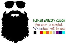 Beard Graphic Die Cut decal sticker Car Truck Boat Window Laptop Tablet 12"