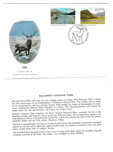 IRELAND, Scott #515-516 on Illustrated Unaddressed FDC, Issued 2/26/82