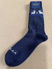 Polo Ralph Lauren Mens Wool Blend Crew Holiday Socks  Size 10-13 New With Tags