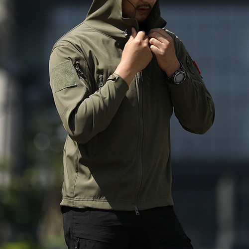 Waterproof Tactical Soft Shell Men Jacket Fleece Coat Army Windbreaker Outdo ⁿ - Picture 8 of 19