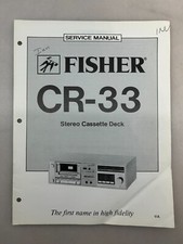 Fisher CR-33 Original Service Manual Free Shipping