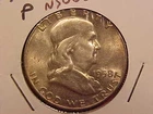 1958 FRANKLIN HALF DOLLAR - NICE COLOR - UNC - SEE PICS! - (N5066)