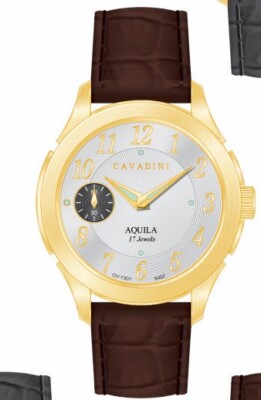 Handaufzugsuhr Herrenuhr CAVADINI UNITAS swiss ETA-6497 Edelstahl CV-1301
