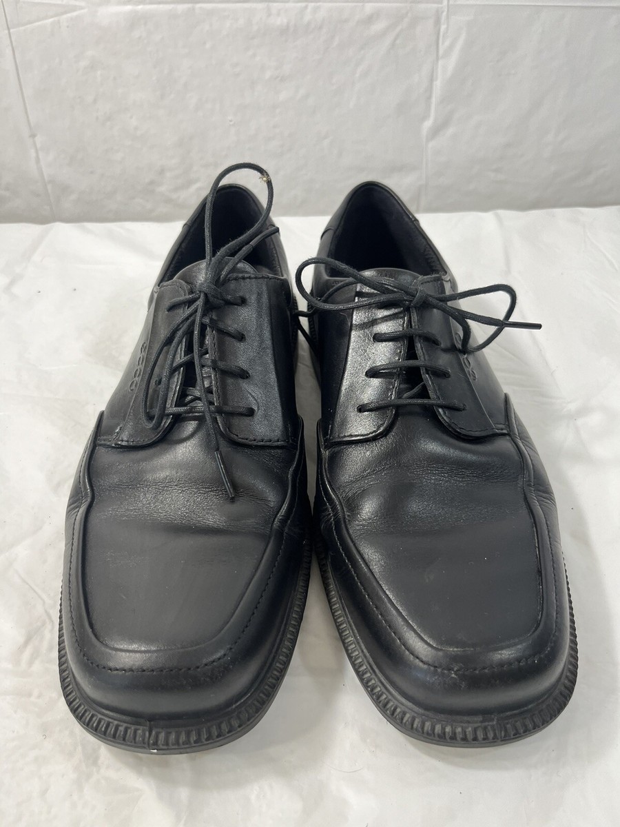 ECCO Helsinki Black Leather Lace Up Oxford Bicycle Toe Dress Shoes Sz 10 Men main image 2