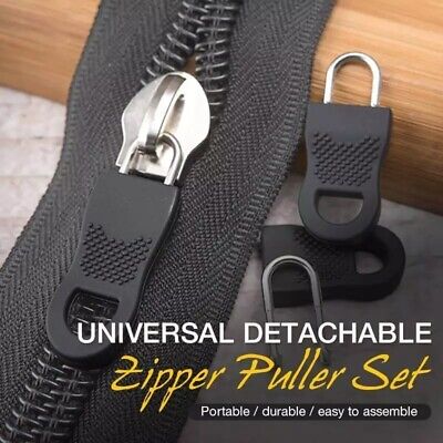Yagood 20Pcs Universal Detachable Zipper Puller Set Wide Waistbands Elastic Waist Brown 10pcs（Large+Small）