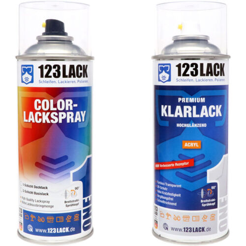Autolack Lackspray Set geeignet für VW Audi LD7R PEPPER GREY Spray + Klarlack - Photo 1/3