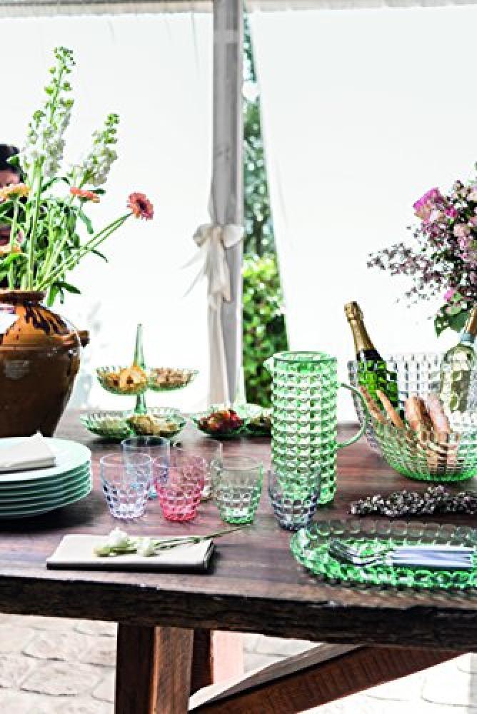 (TG. 11.5 x 18.5 x h25.5 cm) Guzzini Caraffa Tiffany, Grigio Cielo, 11.5 x 18.5