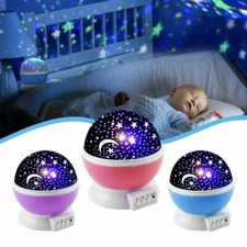 LED USB Star Light Kid Baby Sleep Night Sky Romantic Starry Cosmos Lamp 360°