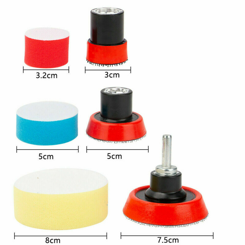 29X Buffing Pad Polishing Mop For Car Wheel Buffer Polisher Kit Drill