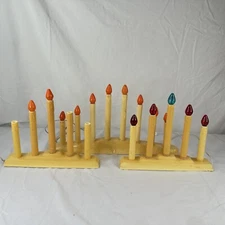 Lot 3 Vtg Noma Christmas Candle Dripping Candelabra Candolier Holiday Decoration
