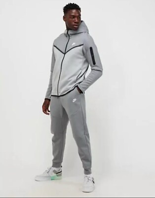 grey tech fleece tracksuit