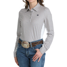 Cinch Ladies White Geometric Print Hybrid Sna...