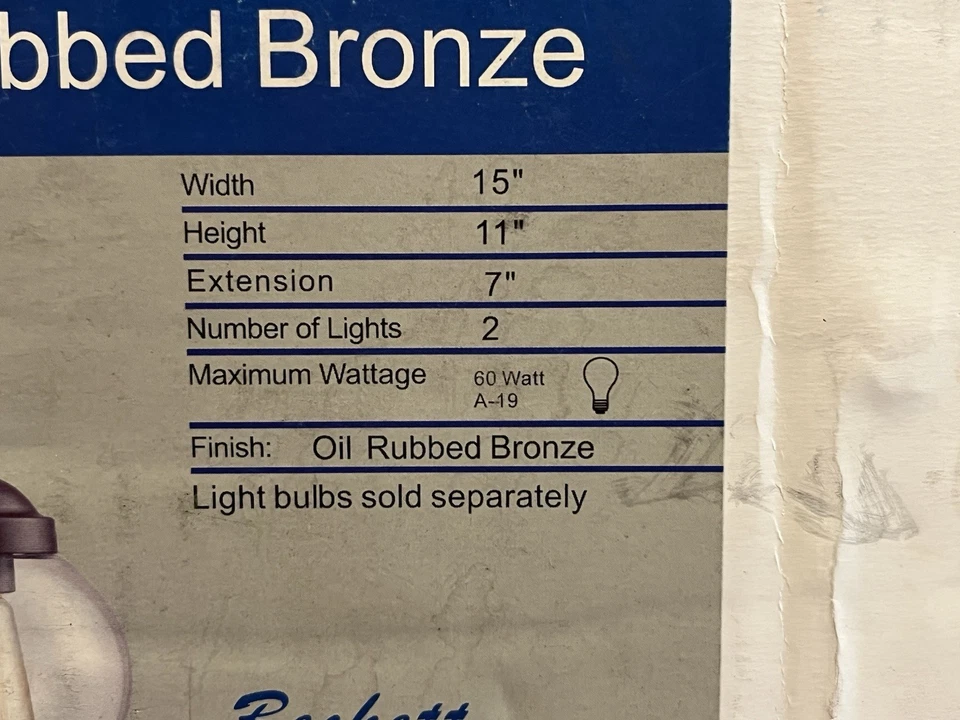 Thomas Lighting CN129211 Beckett 2 Light Bathroom Vanity - Oil Rubbed Bronze - Image 3 of 4