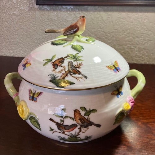 HEREND Rothschild Bird Soup Tureen Rare - Picture 1 of 20