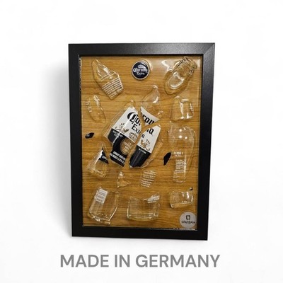 Corona Extra Broken Bottle Art Epoxy Holz Wandbild Bar Deko 20x30 Wall Hanging
