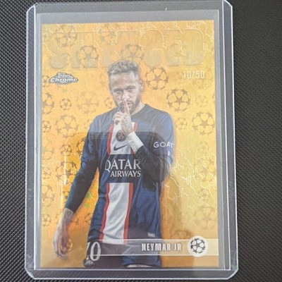 2026 Topps UCC Chrome Logofractor - Neymar Jr Silenced 10/50 Gold Number Match