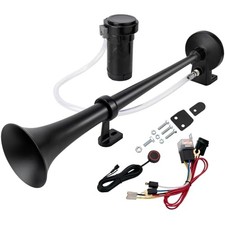 150dB Air Horns for Truck, Loud Train Horn for Black  Trumpet Horn with Button  